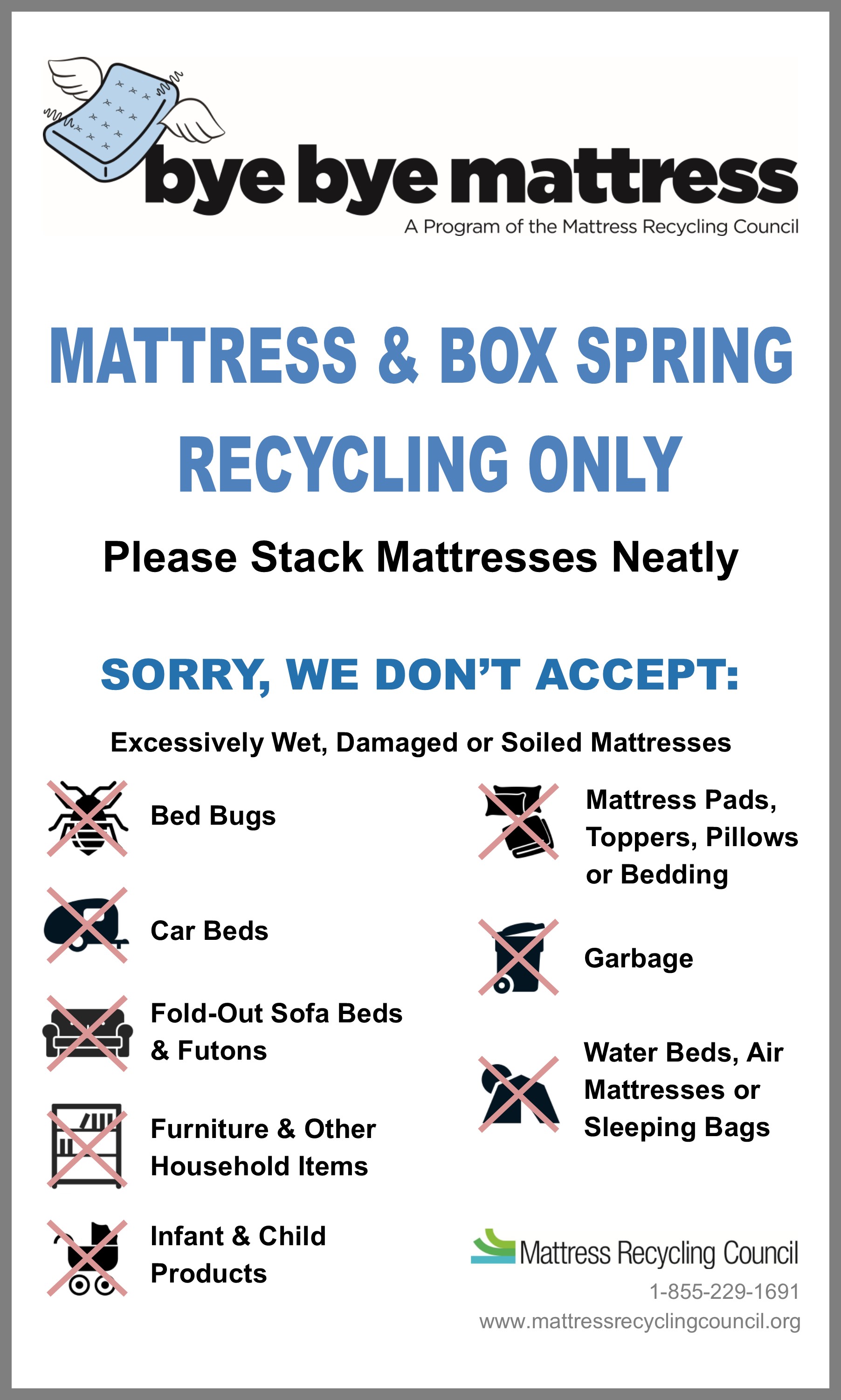 All Mattress Recyclers Bye Bye Mattress A Program Of The Mattress Recycling Council